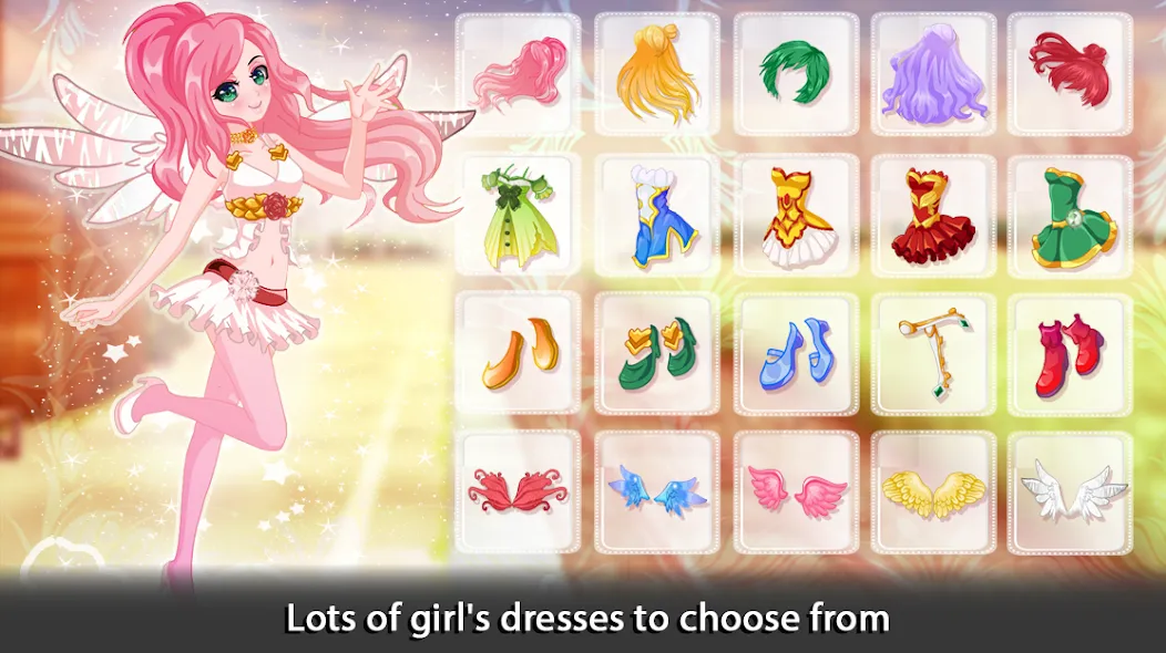 Dress Up Angel Anime Girl Game  [МОД Menu] Screenshot 1