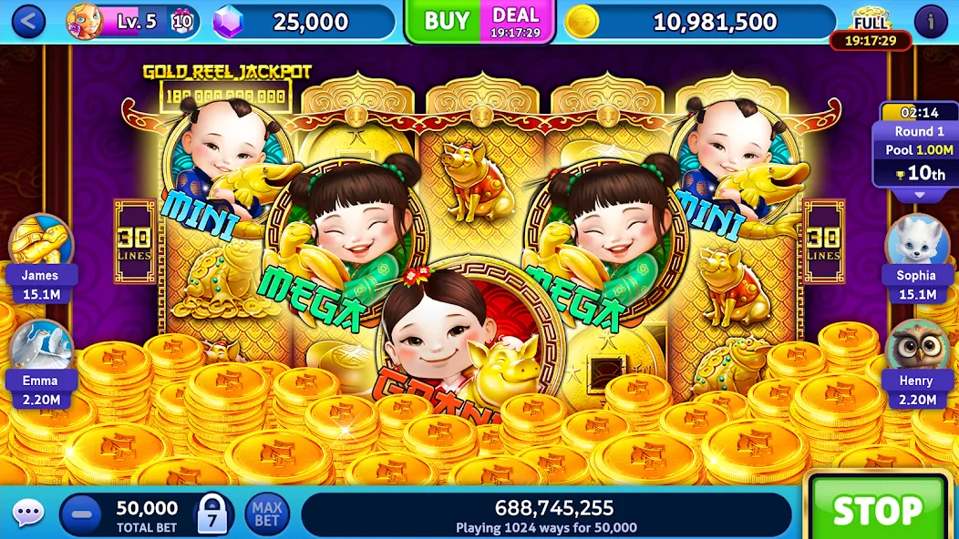 Jackpot Madness Slots Casino (Джекпотджой Слоты)  [МОД Все открыто] Screenshot 3