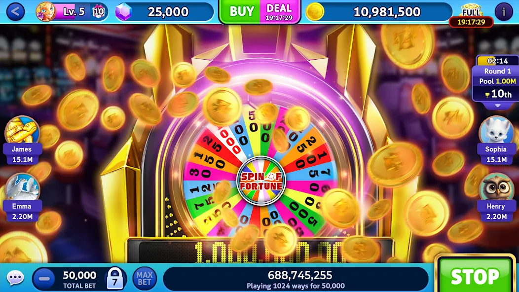 Jackpot Madness Slots Casino (Джекпотджой Слоты)  [МОД Все открыто] Screenshot 4