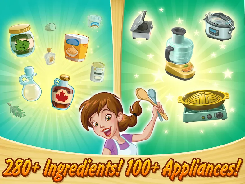 Kitchen Scramble: Cooking Game (Китчен Скрэмбл)  [МОД Много денег] Screenshot 3