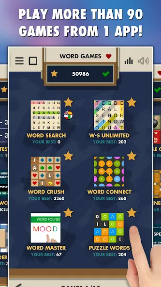 Word Games 101-in-1 (Уорд Геймс 100)  [МОД Mega Pack] Screenshot 1