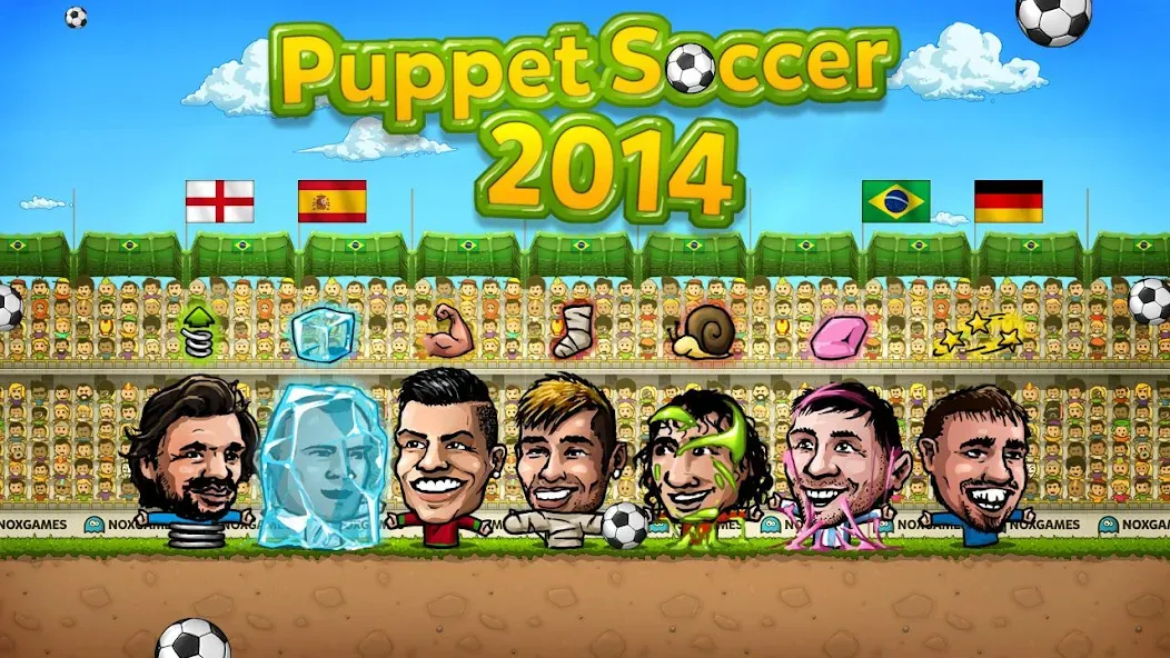 Puppet Soccer - Football  [МОД Бесконечные монеты] Screenshot 4