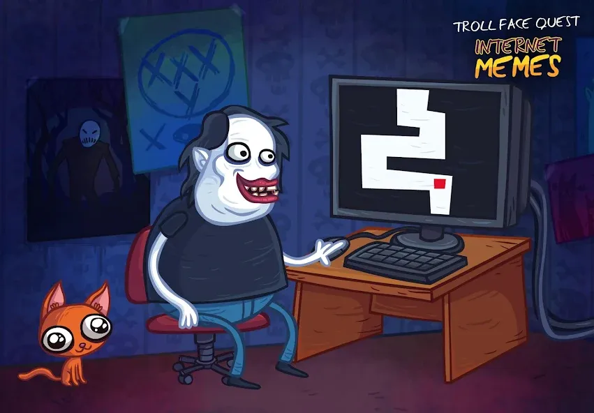 Troll Face Quest Internet Meme (Тролль Фейс Квест Интернет Мем)  [МОД Много монет] Screenshot 1