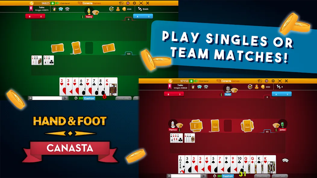 Hand and Foot Canasta  [МОД Unlimited Money] Screenshot 4