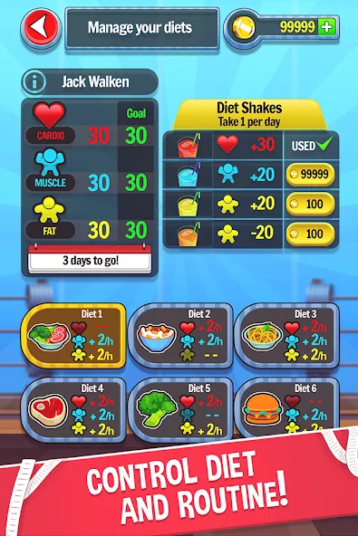 Fat No More: Sports Gym Game! (Фэт Но Море)  [МОД Mega Pack] Screenshot 3