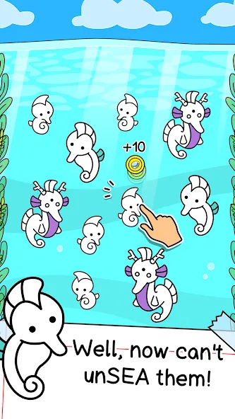 Seahorse Evolution: Sea Mutant (Сиходеволюция)  [МОД Много денег] Screenshot 2