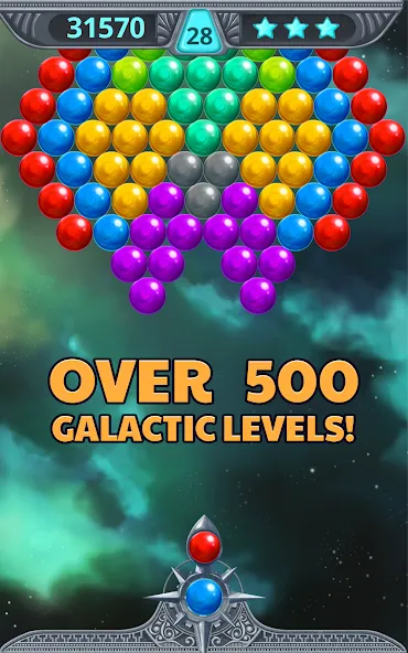 Bubble Shooter Space (Бубль шутер спейс)  [МОД Menu] Screenshot 1