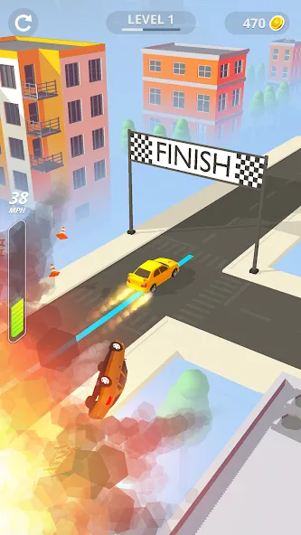 Line Race: Police Pursuit (Лайн Рейс)  [МОД Menu] Screenshot 4