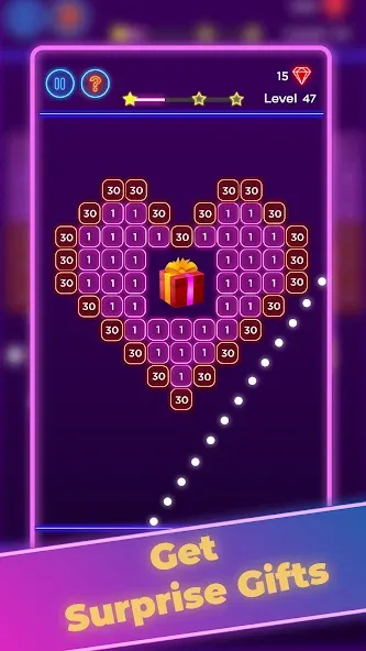 Brick Breaker - Neon Bricks  [МОД Unlimited Money] Screenshot 2