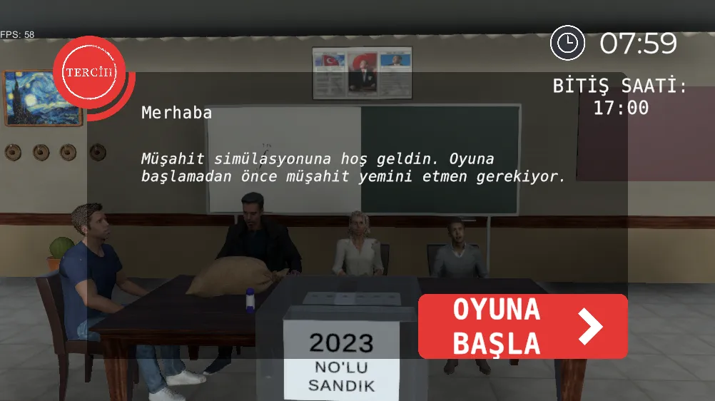 Seçim 2023 Müşahit oyunu  [МОД Много монет] Screenshot 2