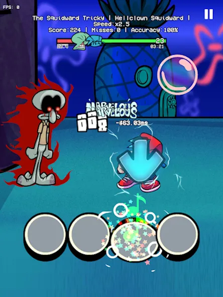 Trickward Undersea Beat Battle (Триковый Фанкин Мод против БФ)  [МОД Много денег] Screenshot 4