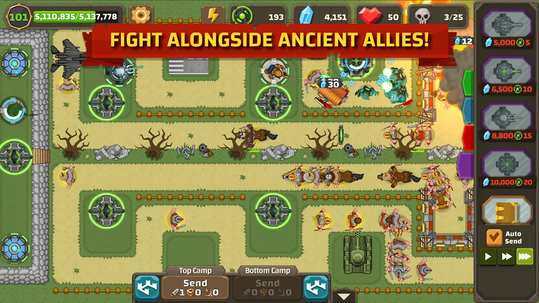 Ancient Allies Tower Defense (Аншент Эллайес Тауэр Дефенс)  [МОД Много денег] Screenshot 4