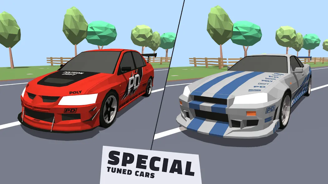 Polygon Drift: Traffic Racing (Полигон Дрифт)  [МОД Mega Pack] Screenshot 1