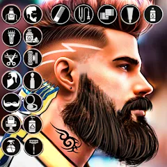 Скачать взломанную Barber Shop Hair Cut Sim Games (Барбершоп игры на подстригание волос)  [МОД Все открыто] - последняя версия apk на Андроид