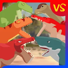 Скачать взломанную T-Rex Fights Dinosaurs  [МОД Бесконечные деньги] - полная версия apk на Андроид