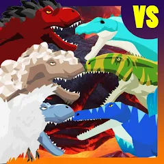 Скачать взломанную T-Rex Fights More Dinosaurs  [МОД Меню] - последняя версия apk на Андроид