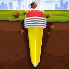 Взломанная Pen Dig (Пен Диг)  [МОД Бесконечные монеты] - полная версия apk на Андроид