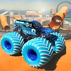 Скачать взломанную Monster Truck Car Game 3d (Монстр Трак Стант)  [МОД Много денег] - полная версия apk на Андроид