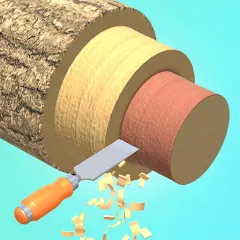 Взломанная Wood Turning 3D - Carving Game  [МОД Много монет] - последняя версия apk на Андроид