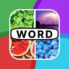 Скачать взломанную 4 Pics 1 Word: Guessing Games  [МОД Mega Pack] - полная версия apk на Андроид