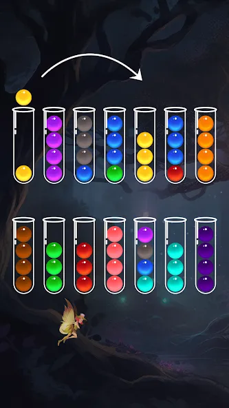 Ball Sort - Color Puzzle Game (Болл Сорт)  [МОД Бесконечные монеты] Screenshot 1