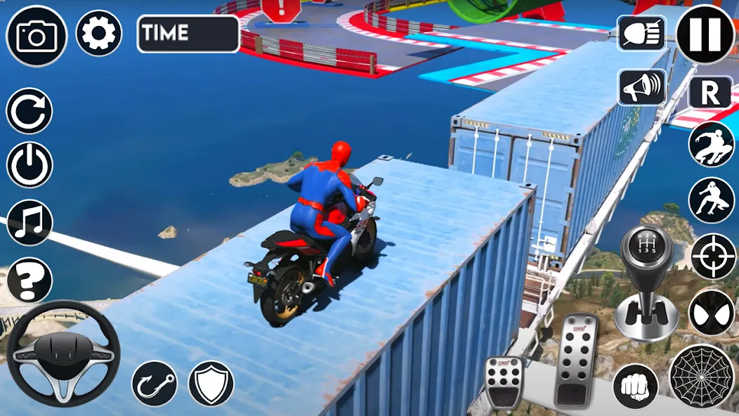 Superhero Tricky Bike Stunt (упергерой Трики Байк Стант)  [МОД Menu] Screenshot 4