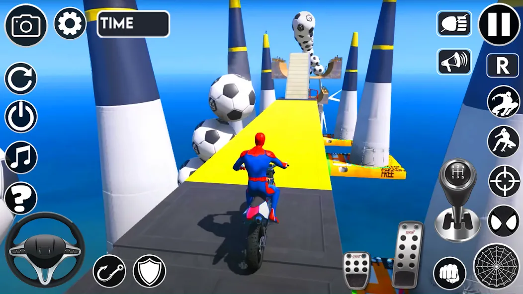 Superhero Tricky Bike Stunt (упергерой Трики Байк Стант)  [МОД Menu] Screenshot 5