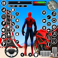 Взломанная Superhero Tricky Bike Stunt (упергерой Трики Байк Стант)  [МОД Menu] - полная версия apk на Андроид