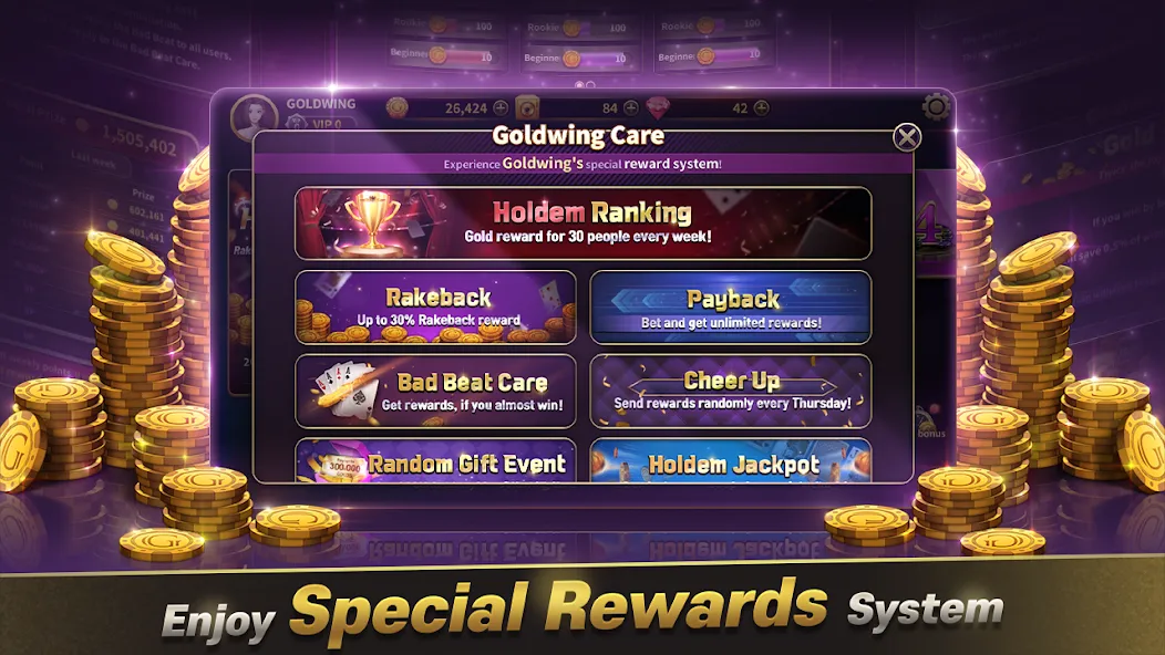 GoldWing Casino Global (Голдвинг Казино Глобал)  [МОД Бесконечные монеты] Screenshot 1