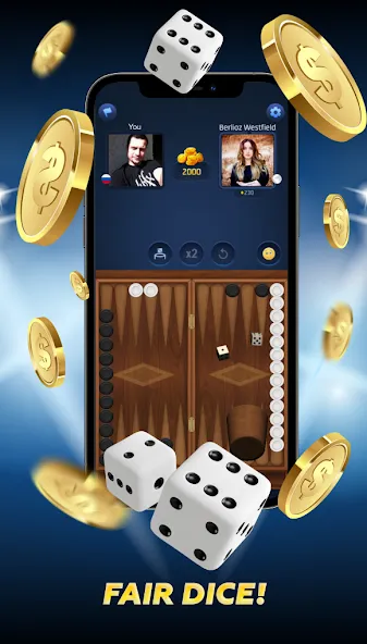 PPNards: Backgammon board game (ППНардс)  [МОД Меню] Screenshot 2