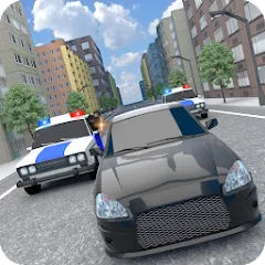 Скачать взломанную Police Car Chase  [МОД Mega Pack] - последняя версия apk на Андроид