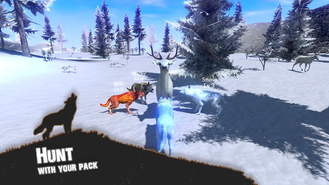 Wolf Simulator - Animal Games  [МОД Бесконечные монеты] Screenshot 1