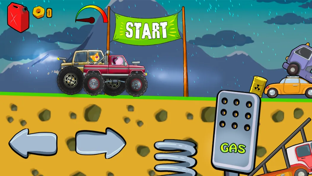 Kids Monster Truck Racing Game  [МОД Много денег] Screenshot 1