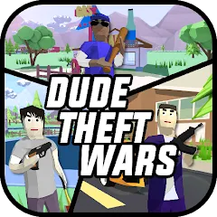 Скачать взлом Dude Theft Wars Shooting Games (Дуд Тефт Варс)  [МОД Меню] - последняя версия apk на Андроид