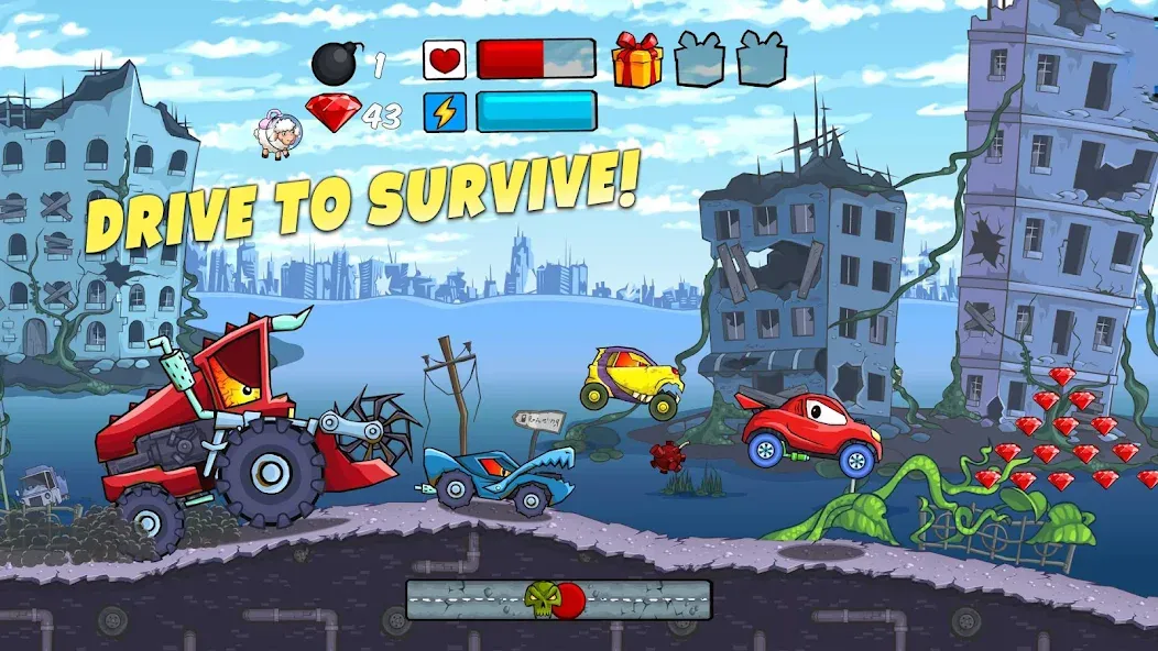 Car Eats Car - Apocalypse Race (Кар Итс Кар)  [МОД Unlocked] Screenshot 1