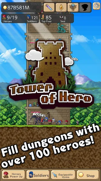 Tower of Hero (Тауэр оф Хиро)  [МОД Меню] Screenshot 1