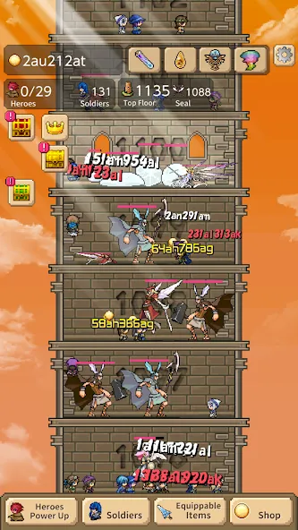 Tower of Hero (Тауэр оф Хиро)  [МОД Меню] Screenshot 3