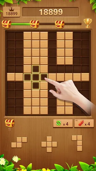 Wood Block Puzzle Addictive  [МОД Меню] Screenshot 5