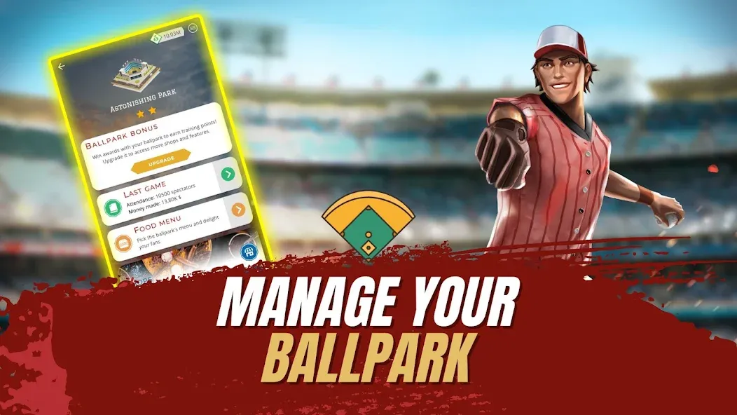 Astonishing Baseball Manager (Астонишинг Бейсбол Менеджер)  [МОД Много денег] Screenshot 4