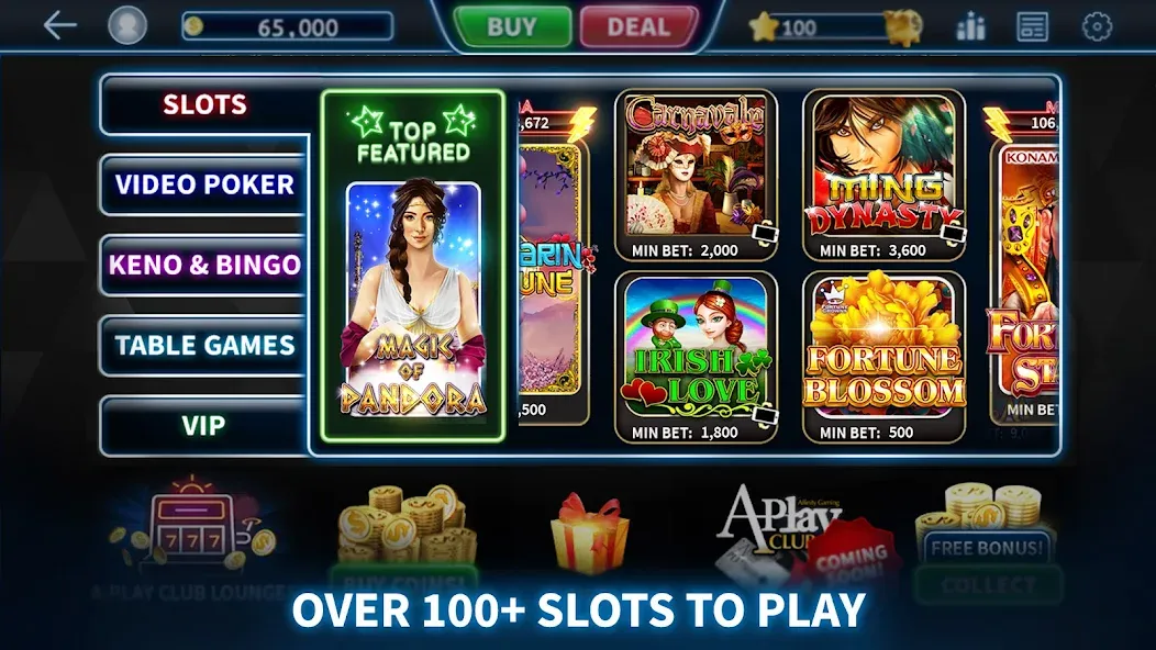 A-Play Online - Casino Games  [МОД Бесконечные монеты] Screenshot 2