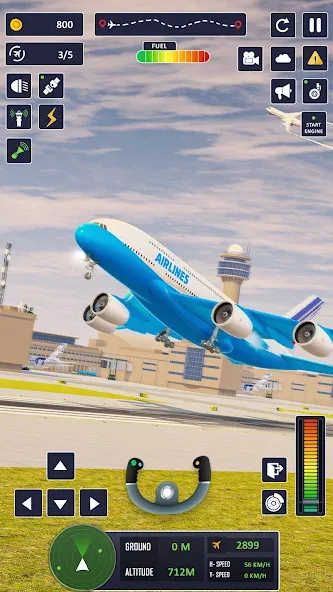 Airplane Game Flight Simulator  [МОД Меню] Screenshot 1