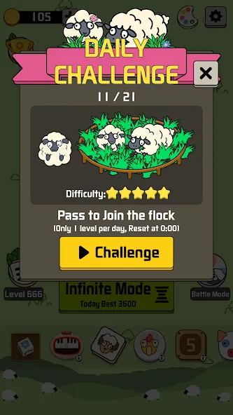 Sheep N Sheep: Daily Challenge (Шип эн Шип)  [МОД Много денег] Screenshot 2