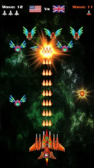 Galaxy Attack: Shooting Game (Гэлэкси Аттак)  [МОД Бесконечные деньги] Screenshot 2