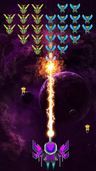 Galaxy Attack: Shooting Game (Гэлэкси Аттак)  [МОД Бесконечные деньги] Screenshot 3