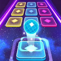 Скачать взломанную Color Hop 3D - Music Game (Цветной Хоп 3D)  [МОД Mega Pack] - последняя версия apk на Андроид