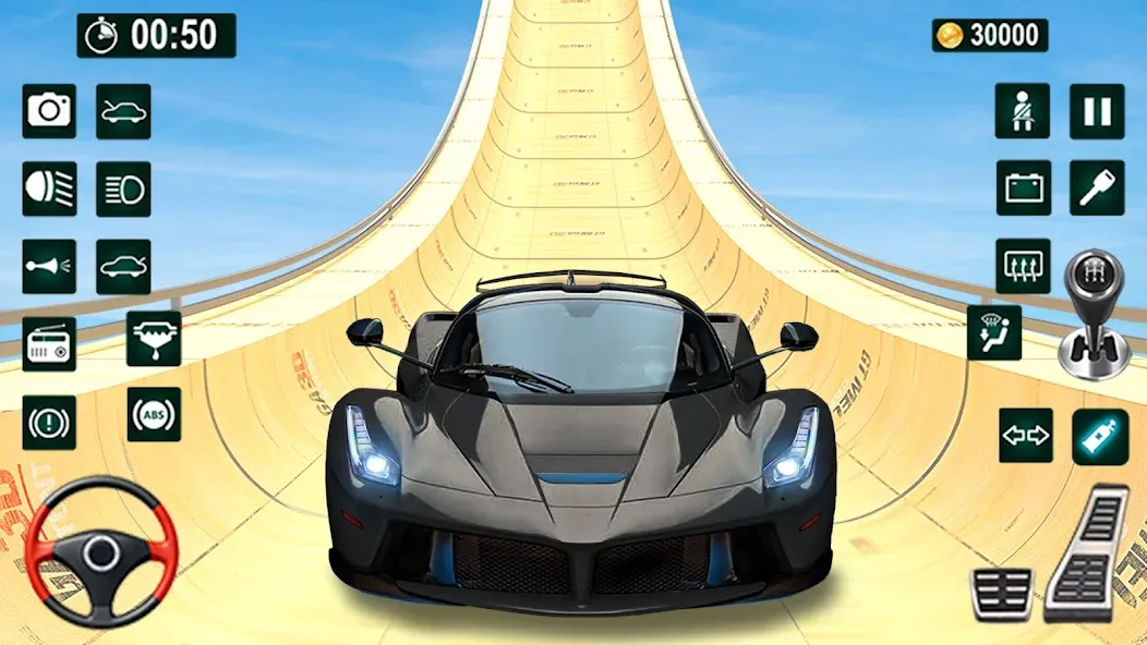 GT Car Stunt 3D: Ramp Car Game  [МОД Много монет] Screenshot 2