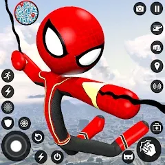 Взлом Spider Stickman Rope Hero Game  [МОД Все открыто] - последняя версия apk на Андроид