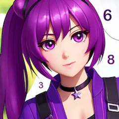 Взлом Anime Manga Color by Numbers  [МОД Unlocked] - стабильная версия apk на Андроид