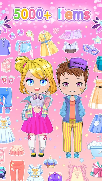 Chibi Doll Dress Up Games  [МОД Бесконечные деньги] Screenshot 3