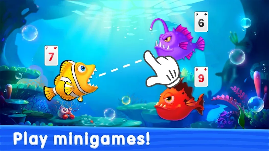 Solitaire TriPeaks: Aquarium (Солитер ТриПикс)  [МОД Menu] Screenshot 1